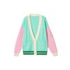 Originály SS23 Adicolor 70s Retro Série Pletený Kardigan Color Block Volný Dlouhý Rukáv Sportovní Pletenina Dámské Kardigany Jednoduchý-Zelený IK7494