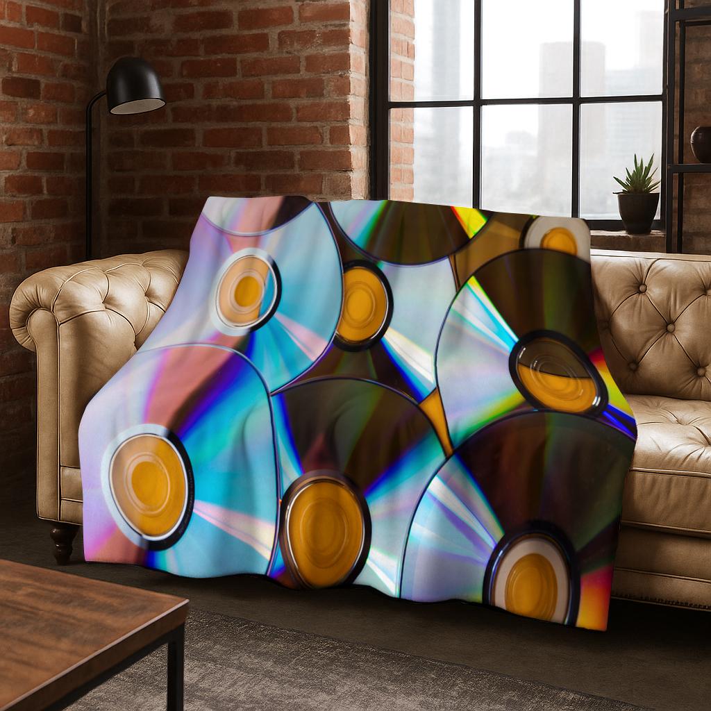 DJ Screen Record Flannel Blanket,Warm and Cozy Soft Throw Blanket for Home Bedroom Bed Sofa Office Travel Picnic Cover Kid Gift