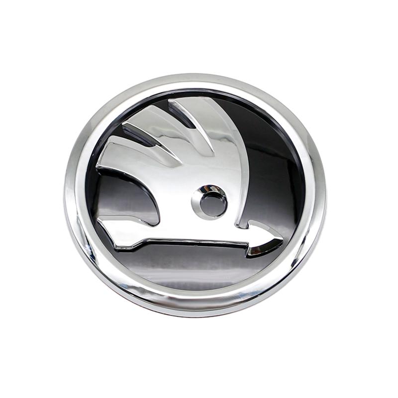 LEDD9 2026 Hot For SKODA 8cm 9cm 10cm Emblem Car Front Hood Badge Rear Trunk Sticker For Skoda S Skoda Kodiaq Fabia Kamiq Karoq Octavi