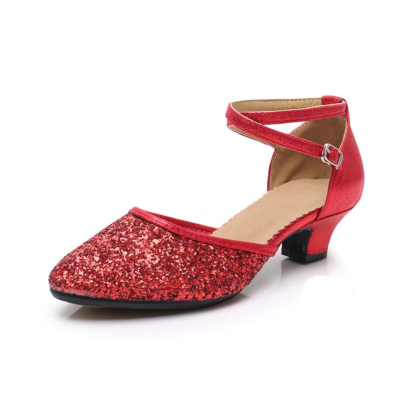 Tanzschuhe Damen Mädchen Niedrige Absätze Standard Tanzschuhe Moderner Tango Standard Tanzschuhe mit Absatz 3,5CM