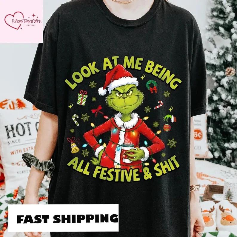 Grinchmas Christmas Shirt, Funny Christmas, Grinch Saying Shirt, Santa Grinch Te L