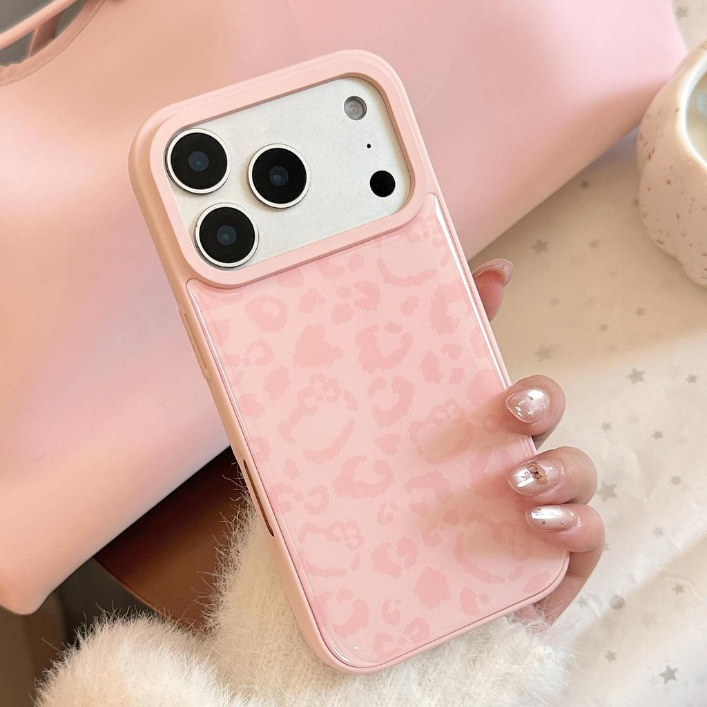 Pink Leopard Print Phone Case for iPhone 15, iPhone 16, iPhone 17 Pro Max