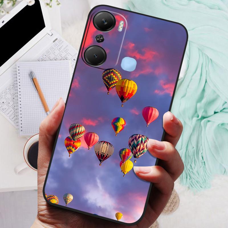 For Infinix Hot 12 Pro Case Black Cover Lion Wolf Silicone Soft Back Cases For Infinix Hot 12i Hot12 Pro / Hot 20 5G Case Shell
