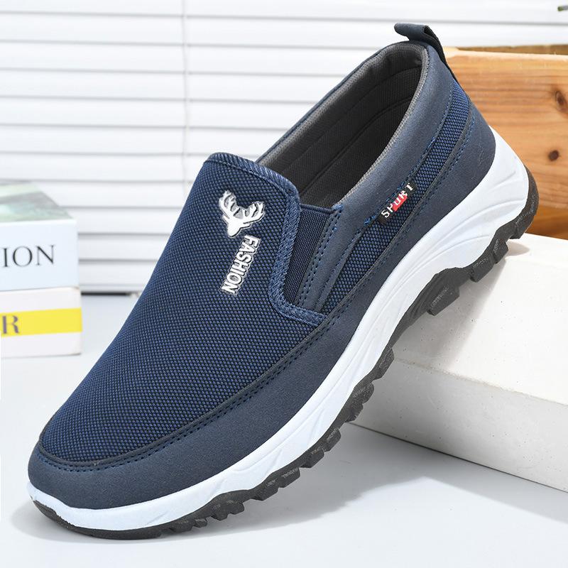 Men Tennis Shoes Warm Breathable Soft Bottom N -Slip Casual Shoes Plus Velvet Comfort Slip-On Walking Winter Vulcanized Shoes