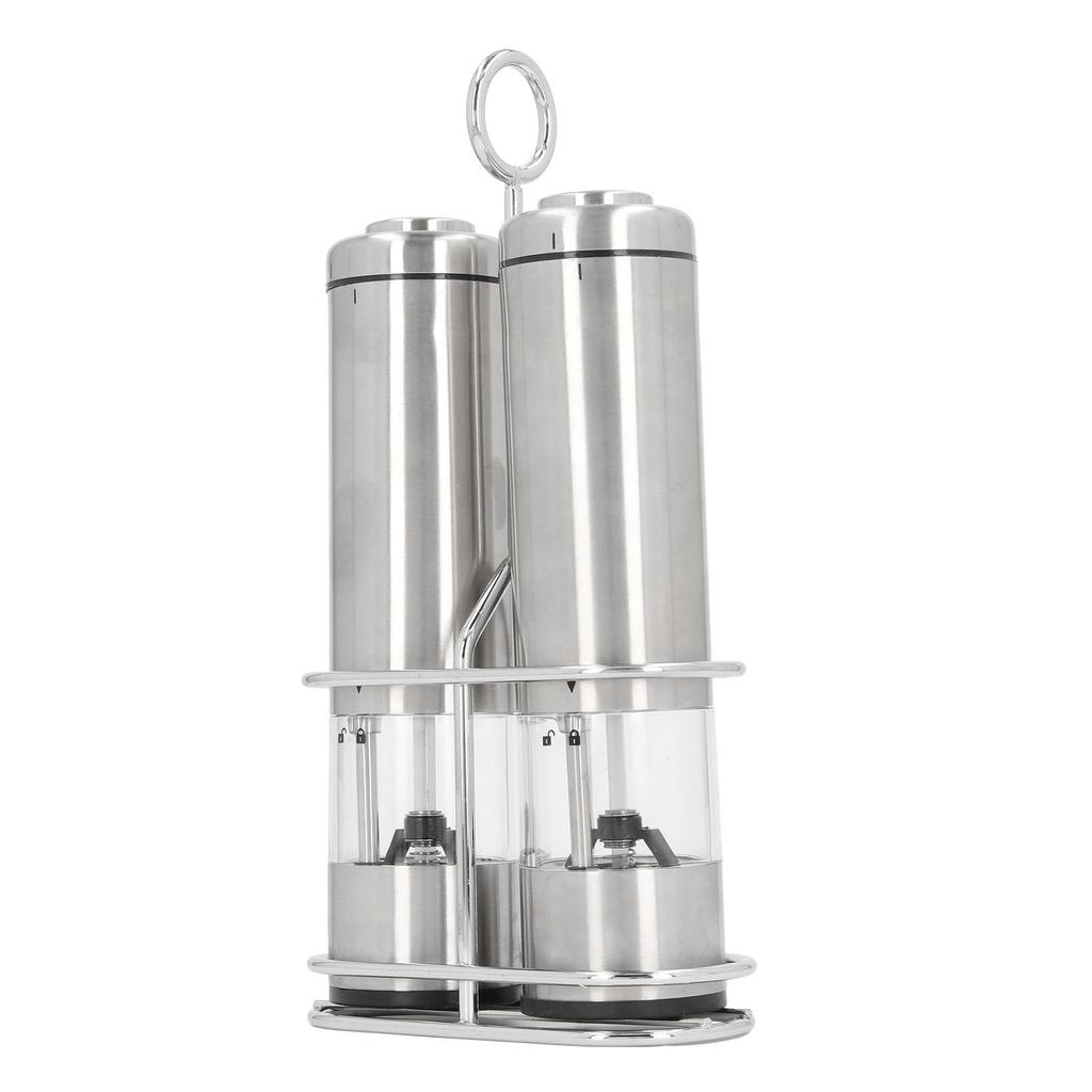 Electric Pepper Grinder Battery Powered 20g Stainless Steel Multifunctional with Stand Electric