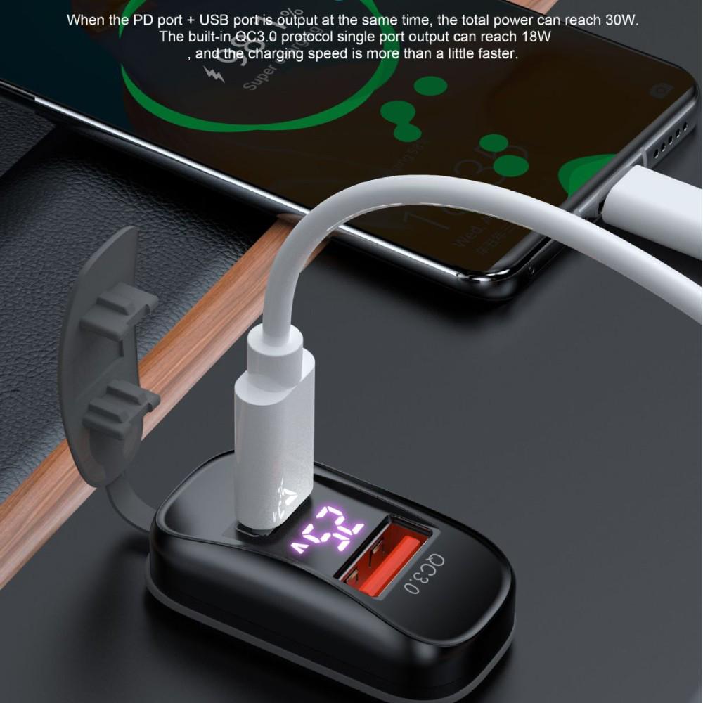 Cross-Border RV/Car PD30W38W Super Fast Charger for Mobile Phones