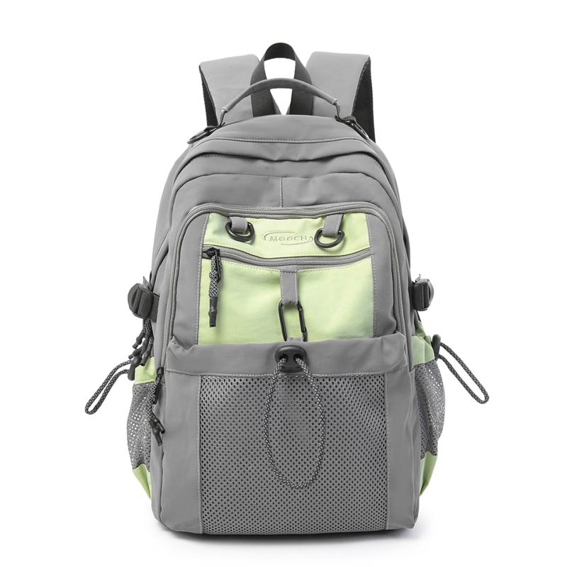 Color Block Unisex Schoolbag Large Capacity Student Schoolbag