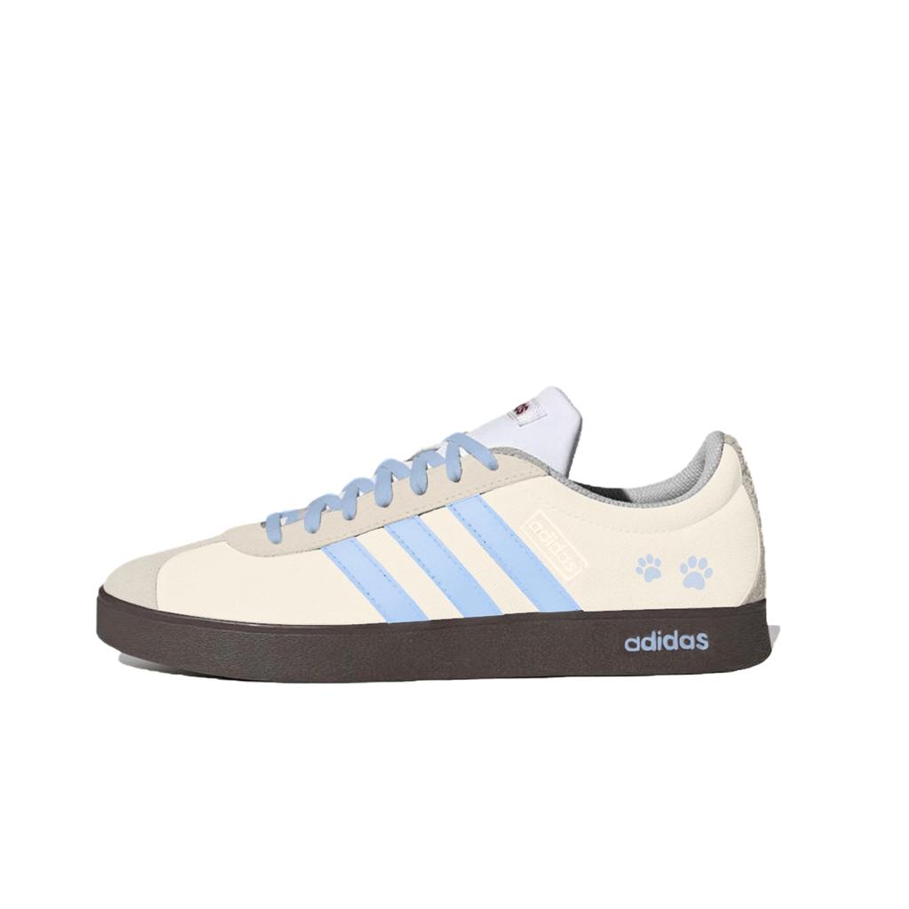 Adidas VL COURT 2.0 Cushioning Abrasion Resistant Cushioning, Wear Resistant Low top Skateboard Shoes Custard HQ1802(Team399-)