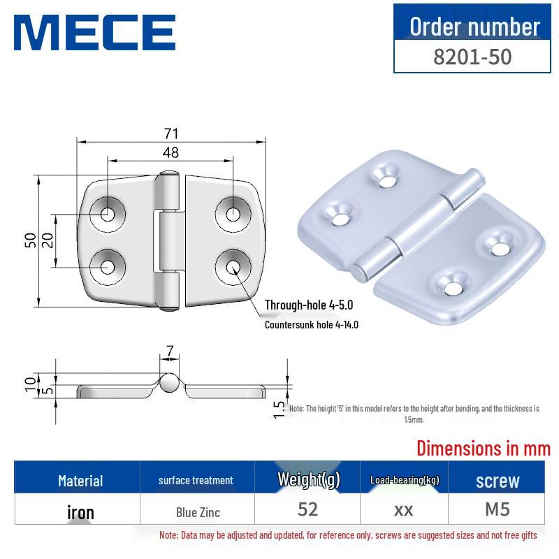 Thickened Stainless Steel Small Hinge for Folding Cabinet, Window, or Wooden Box with Lotus Leaf Design.