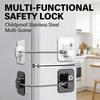 Combination Refrigerator Lock No Drill Adhesive Mount Heavy Duty Steel Cable  for Home Kitchen Fridge Cabinet Drawer