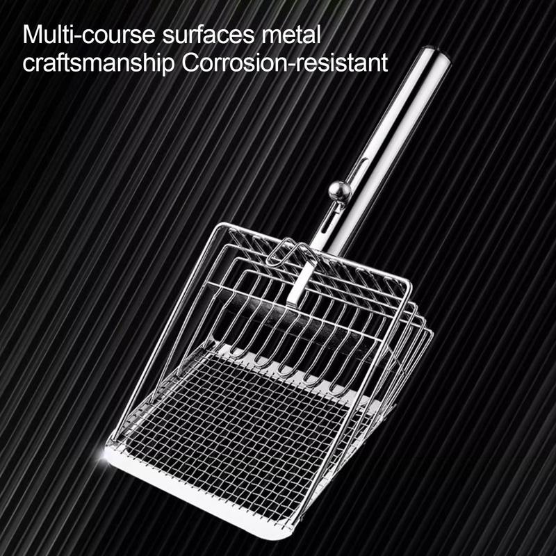 Cat Litter Scoop Cat Poop Lifter For Litter Box Sturdy Sifting Shovel With Ergonomic Handle Heavy Duty Non Stick Mesh Scooper