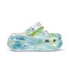 Crocs Crush Clog Ink Colour Spring Fresh National Style Shoe Flower Gift Box Hole Shoes Unisex White and Green