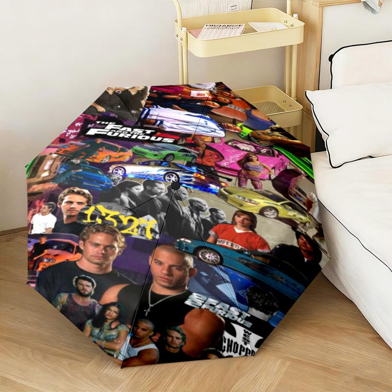 Fast & Furious: Street Racing Automatic Umbrella - Suitable Travel Portable Umbrella Outdoor sun shading umbrella Suitable For All Seasons