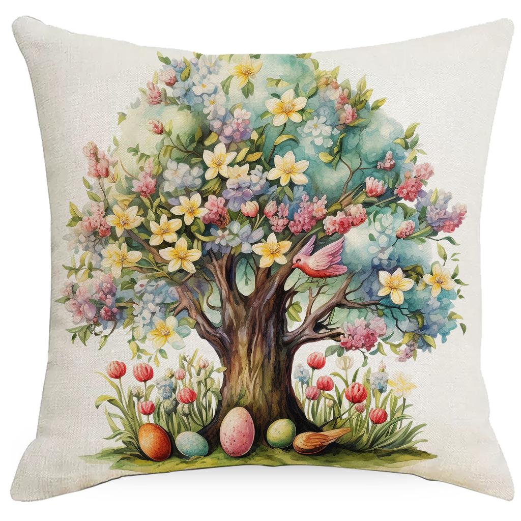 New Easter Bunny Easter Egg Sofa Decorative Pillow Cushion Cover