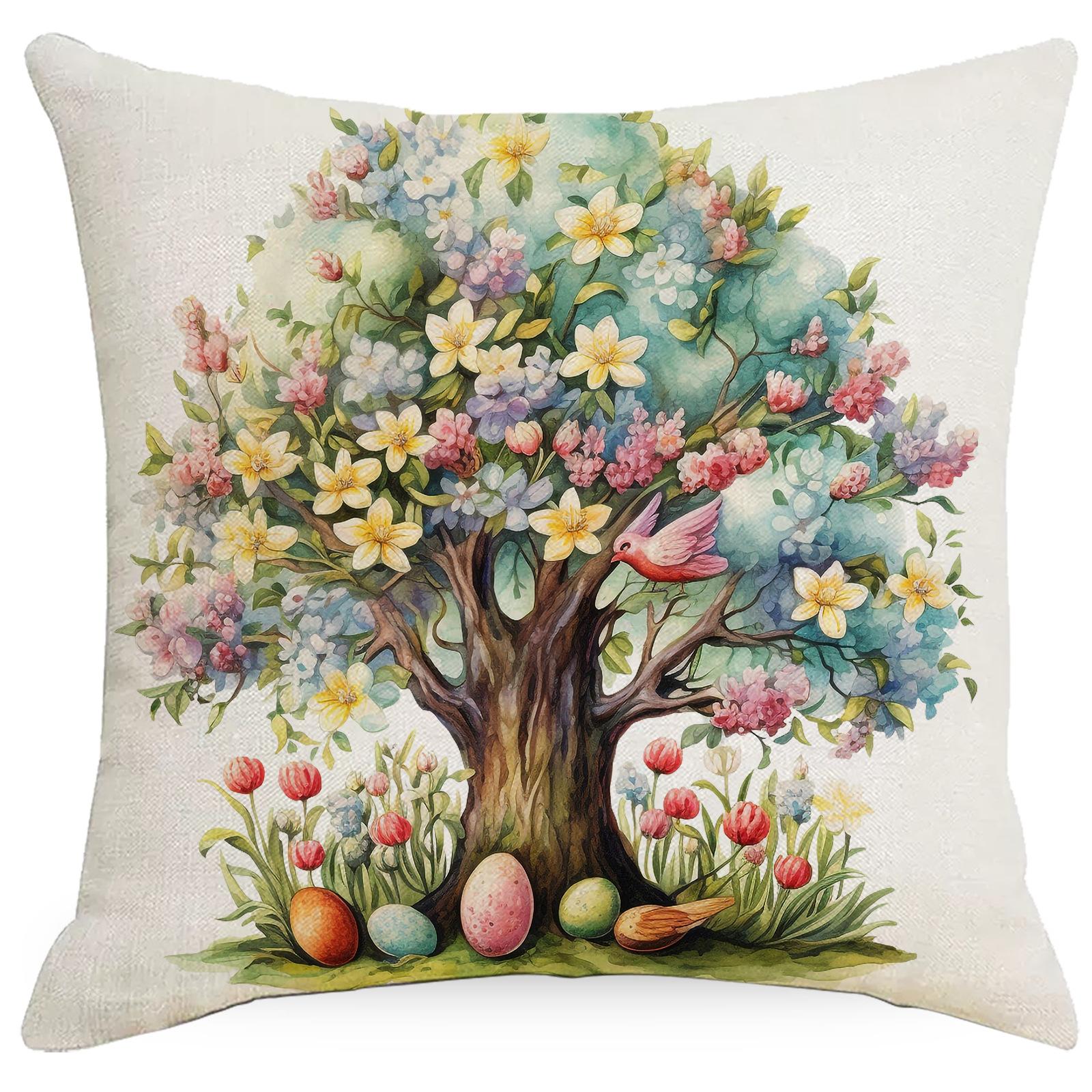 Новый пасхальный кролик пасхальное яйцо диван декоративная подушка наволочка 45 * 45Cm