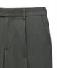 NOIRER Wool One-Tuck Relaxed Slacks (Khaki)