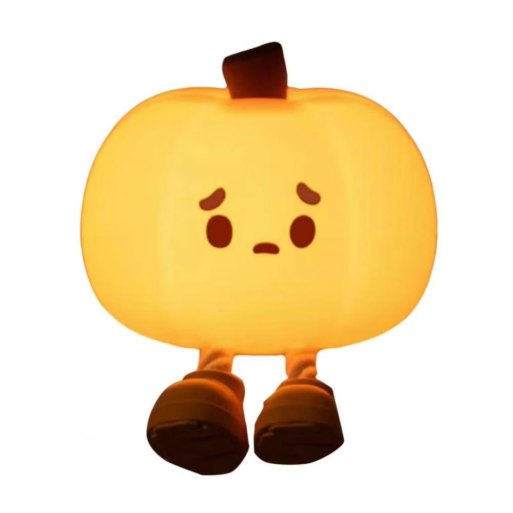 USB Charging LED Pumpkin Light Adjustable Brightness Desktop Lamp  Bedroom