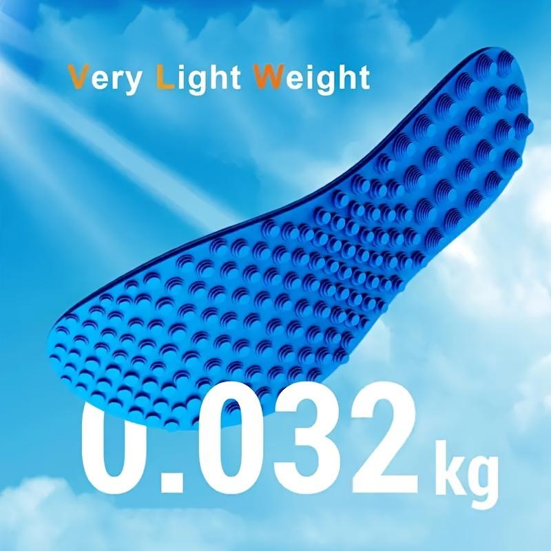 1 par massasjesåler - Fotsmassasje skoinnlegg med akupressurpunkter, Ergonomisk buestøtte for, Blå Unisex såler, Skoinnlegg for komfort