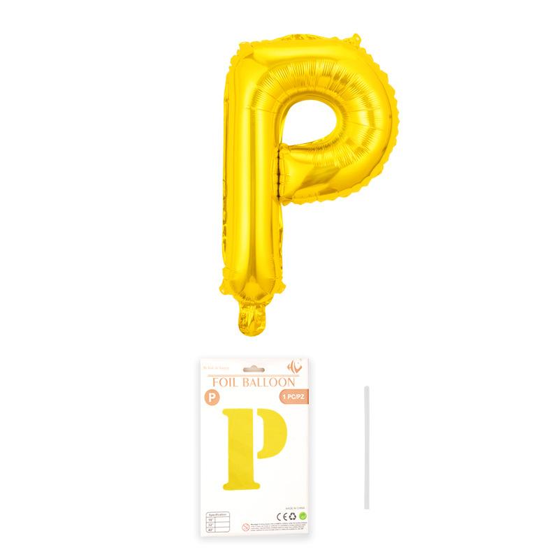 Independent Paper Card Packaging 16-Inch English Letter Aluminum Film Balloon Birthday Party Decoration Arrangement Aluminum Foil Balloon