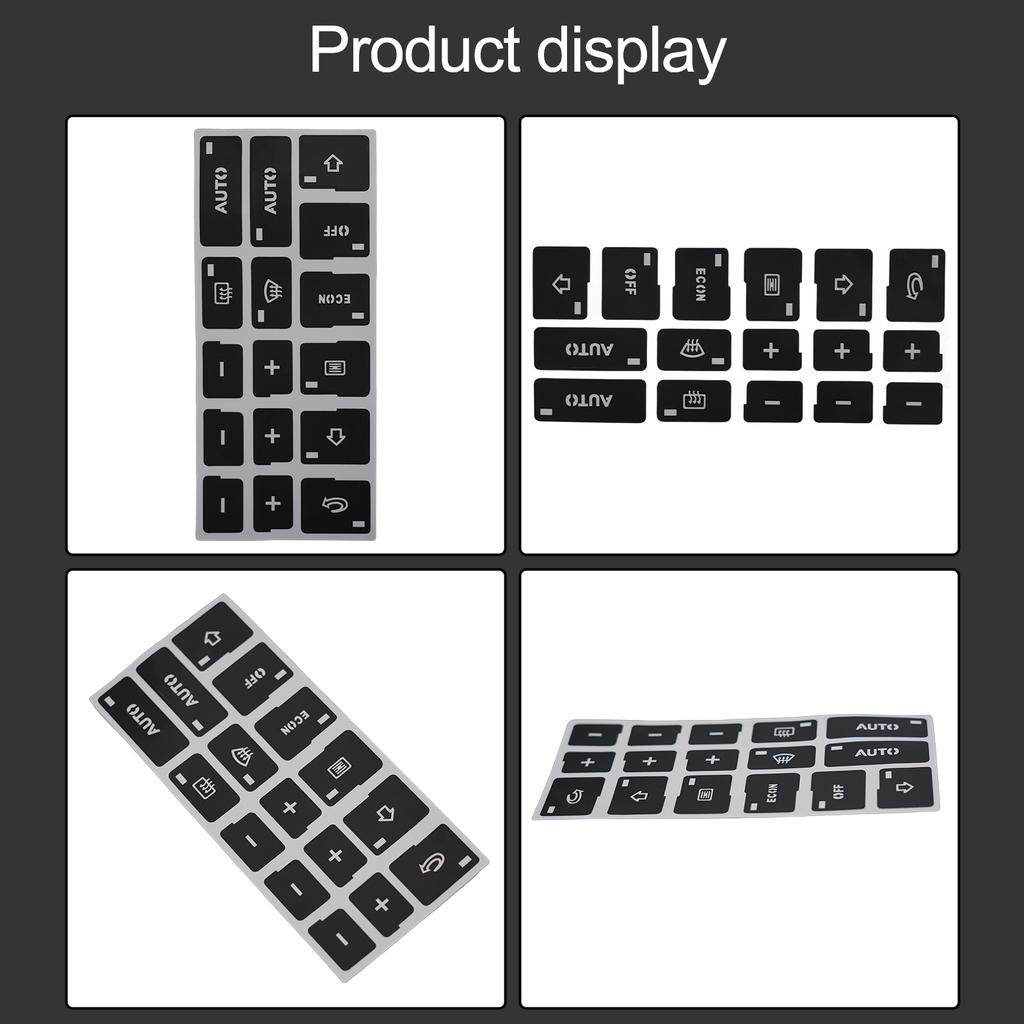 Easy To Install A4 B6 B7 AC Climate Control Button Repair Restoration Decals Stickers White Characters On Black Overlay