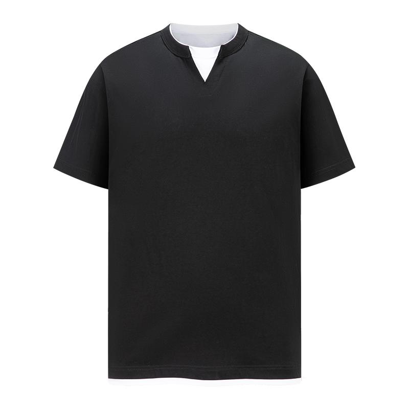 

Summer Solid Color Short Sleeved T-shirt for Men, Round Neck Loose Half Sleeved Ice Silk Quick Drying Outdoor Sports T-shirt XXL