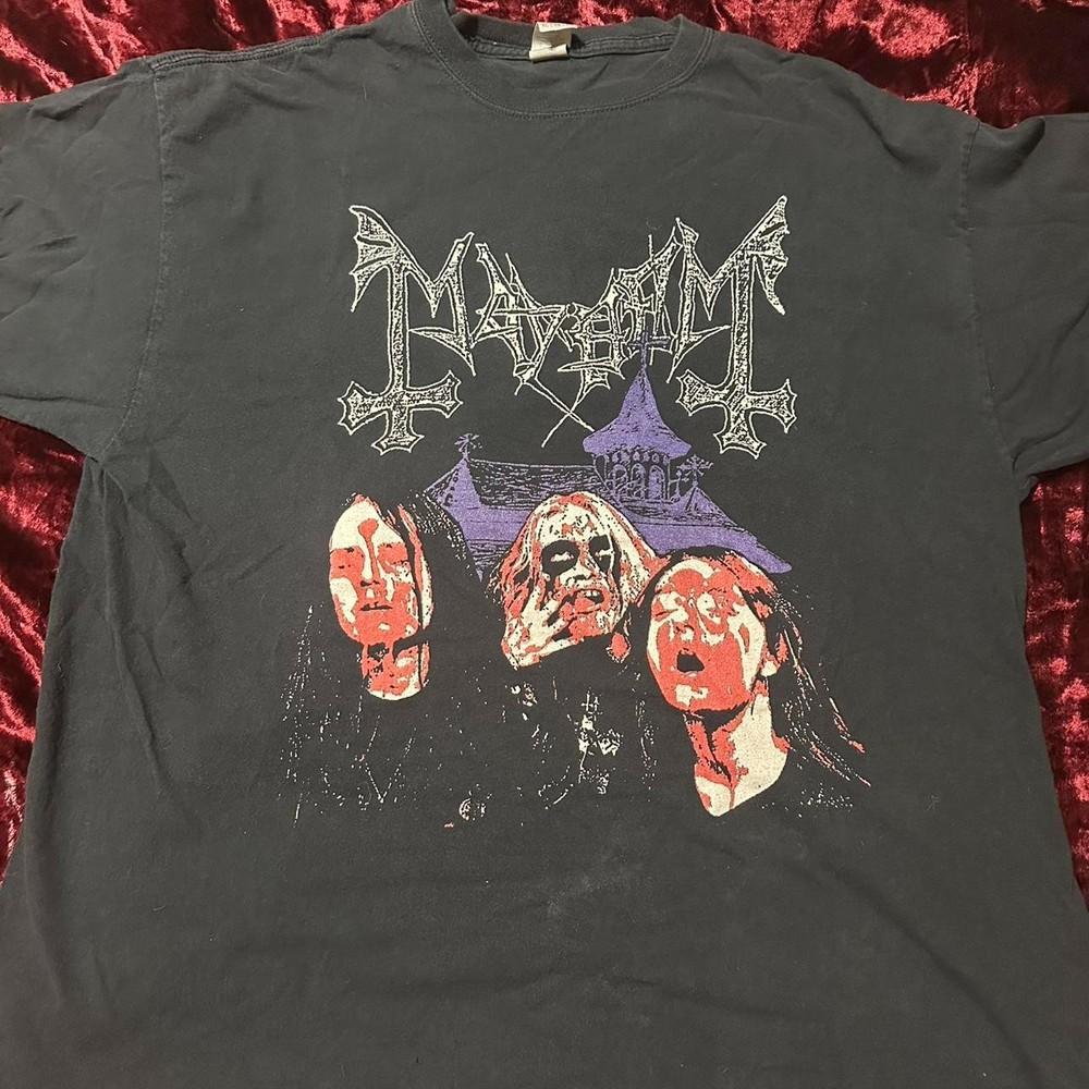 Рубашка с коротким рукавом черного цвета Mayhem Dead & Euronymous KV38936 Унисекс футболка XL