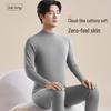 Yiershuang Men's 100% Cotton Antibacterial Thermal Long Sleeve Base Layer Top