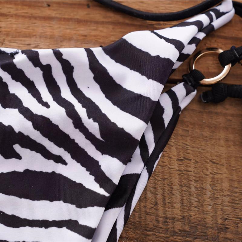 Sexy Brasilianischer Tanga Bikini Mujer Bademode Frauen Bandage Leopard Badeanzug Micro Bikini Set Sommer Bademode Badeanzug