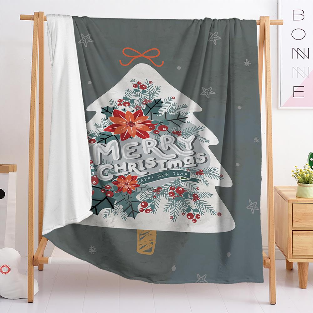 Blanket Flannel Blanket Christmas Illustration 3D Digital Printing Blanket Blanket Living Room