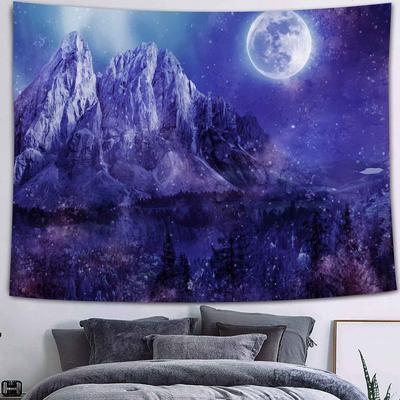 Simsant Psychedelic Planet Tapestry Colorful Mountain Tapestry Galaxy Tapestry Abstract Nature Landscape Dorm Wall Mural Poster