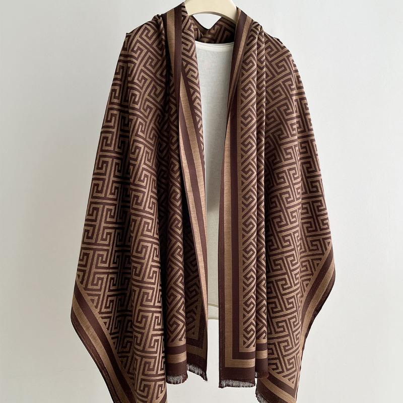 Summer Fashion Geometric Print Thin Scarf For Women Air Conditioner Shawl