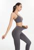 Cloudstop Yoga Cropped Tights Damen Leggings, Hose, Schweißableitend, Schnelltrocknend, Sport, Länge, High-Waist (S, Grau)