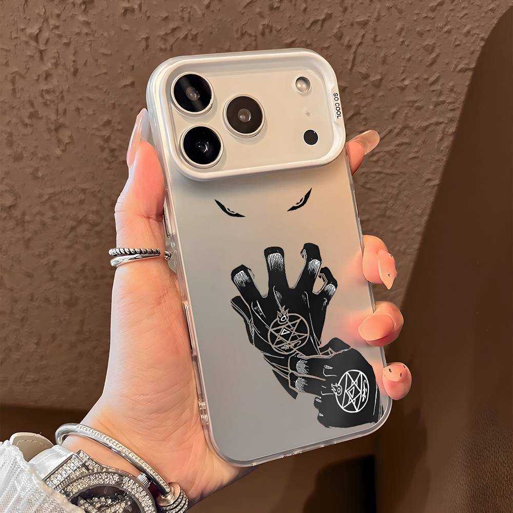 Anime F-Fullmetal Alchemist Phone Case For iPhone 17 16 15 14 13 12 11 Pro Max Air Multicolor Matte Laser Metallic Aurora Funda