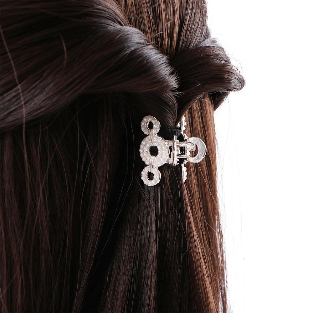 Lovely Cute Rabbit Gift Zinc Zinc Alloy Pearl Hair Accessories Women Hairpin Small Crab Clip Bow Hair Claw