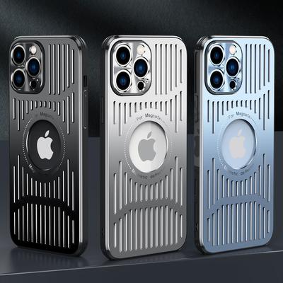 Premium Aluminum For Magsafe Magnetic Wireless Charge Case For Iphone 14 13 12 Pro Max Plus Hollow Cooling Shockproof Cover