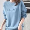 Sweatshirt for Women Cotton Oversize EmbroiderySlimming Loose Round Neck Casual Pullover Long Sleeve Spring Sweatshirt Top