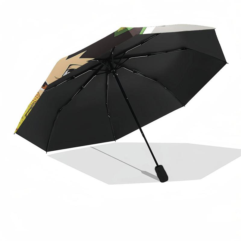 1 st Anime Karakters Automatisch Opvouwbare Paraplu Draagbaar 3-Vouws Ontwerp met IJzeren Frame, Perfect voor Buitengebruik, Feestelijke Cadeaus, Reizen, Dagelijks Gebruik, Geschikt