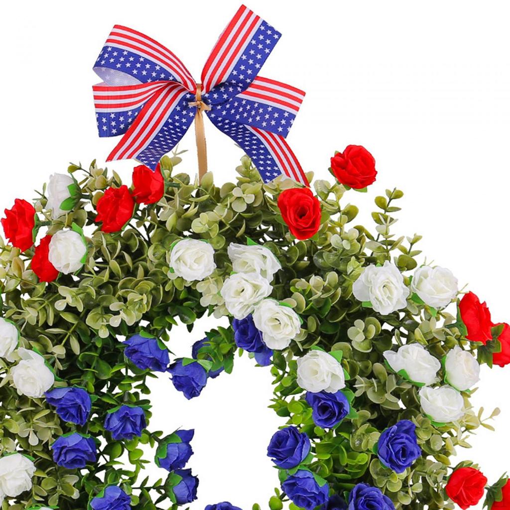 4. Juli Unabhängigkeitstag Kranz Patriotisch Multifunktional Rot Weiß Blau Künstliche Rose