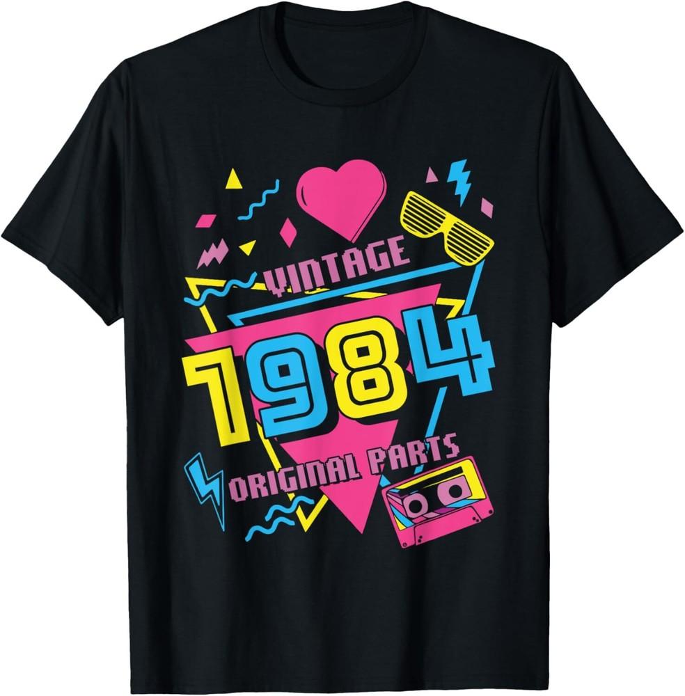 

40th Birthday Vintage 1984 80 s Vintage Retro I Love The 80s T-Shirt Tops Tee 3XL