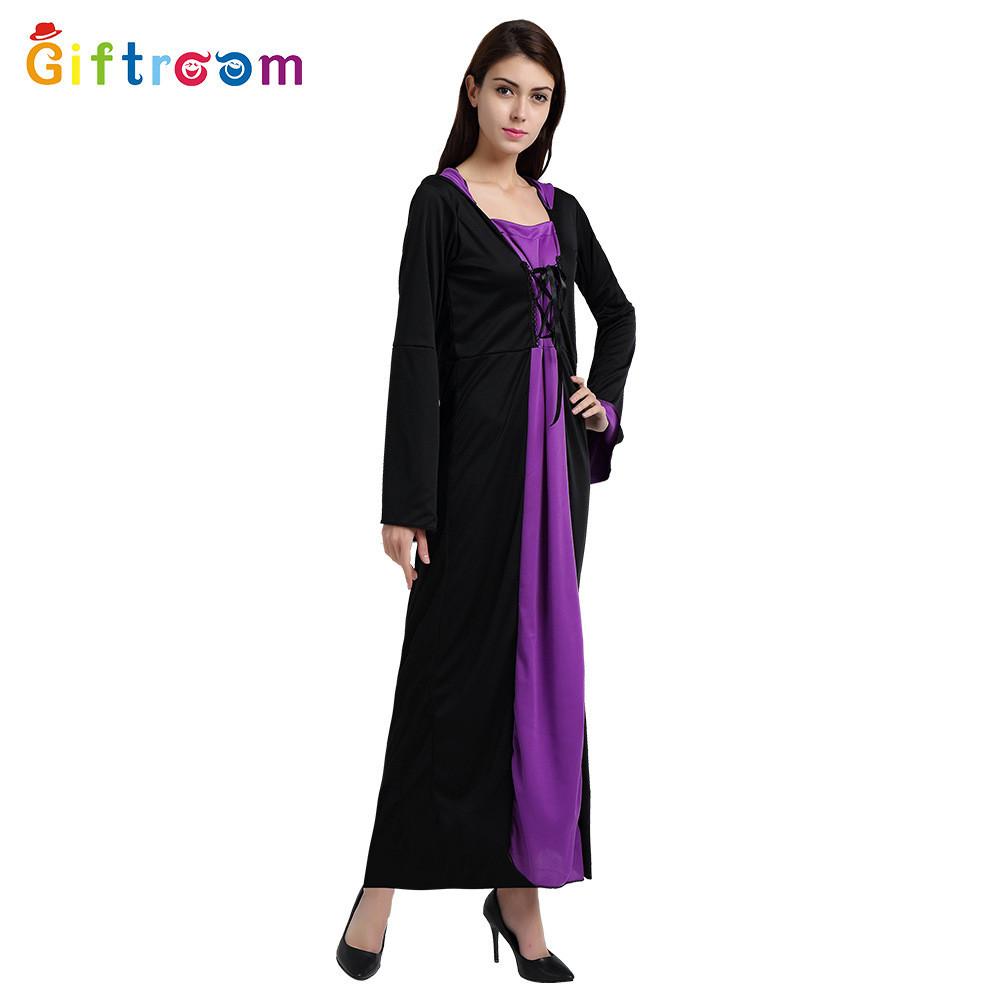 Captivating Gothic Style Witch Costume For Women Ideal For Halloween Celebrations