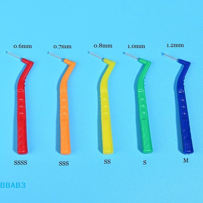 5pcs 0.6-1.2mm L Shape Interdental Brush With Box Orthodontic Dental Tool Teeth Cleaning Toothpick Oral Hygiene Dental Flosser