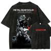Metal Gear Solid Washed T-shirt New Model Personality Clothes Oversized Unisex Vintage Loose Streetwear Trendy Cotton Couples