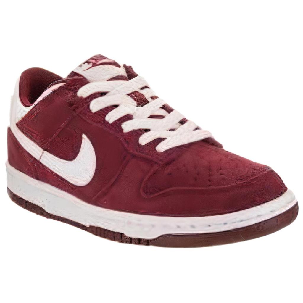 Nike Dunk Slip Resistant Low Top Kids' Skateboarding Shoes Burgundy White Teenagers 310569-604