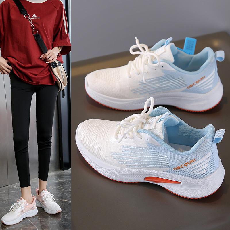 

New thick-soled breathable and lightweight women s shoes outdoor casual trendy and fly-woven sports shoes women 40