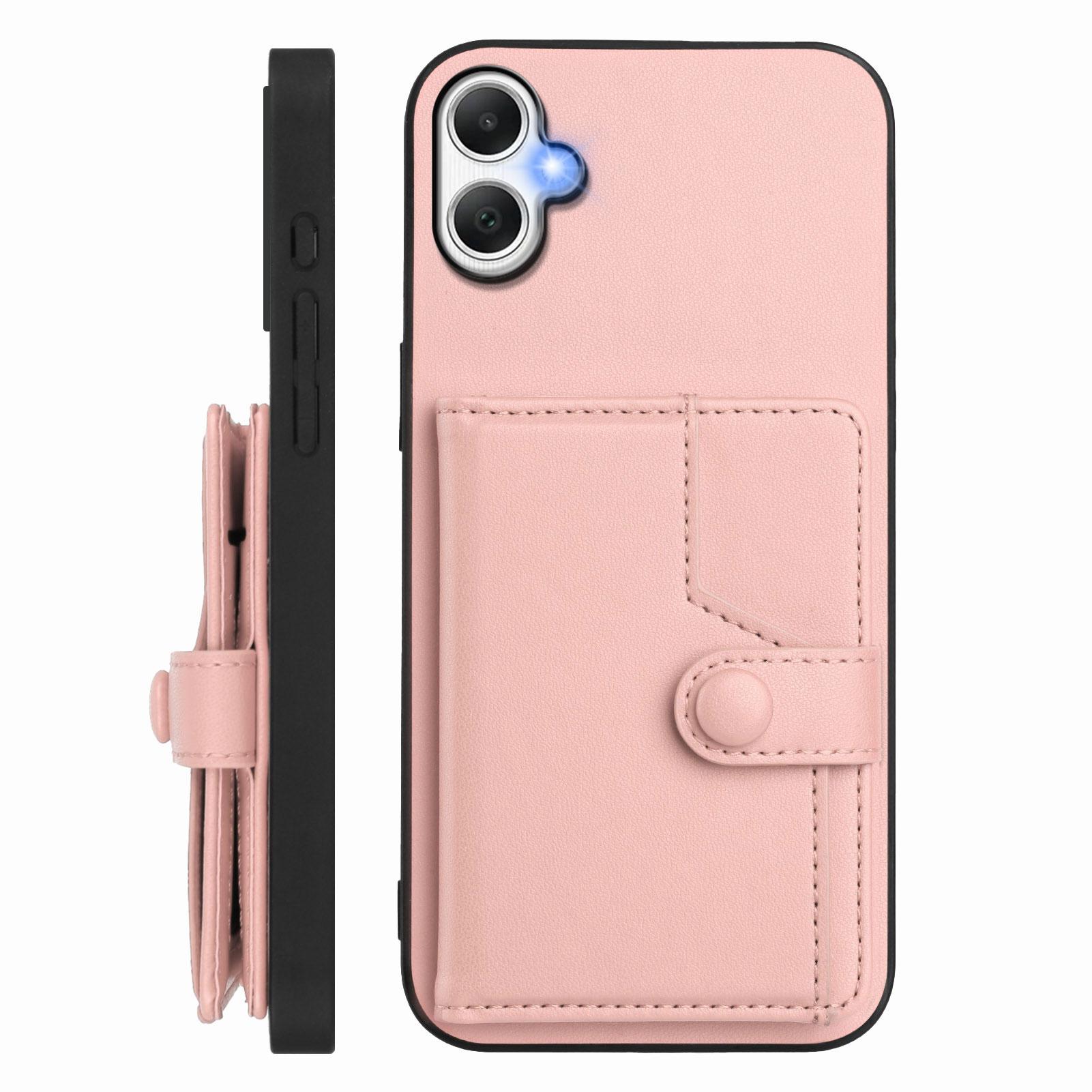 

For Samsung Galaxy A06 5G/Galaxy A06 4G Case RFID Blocking Card Holder Kickstand TPU+PU Leather Phone Back Cover Green