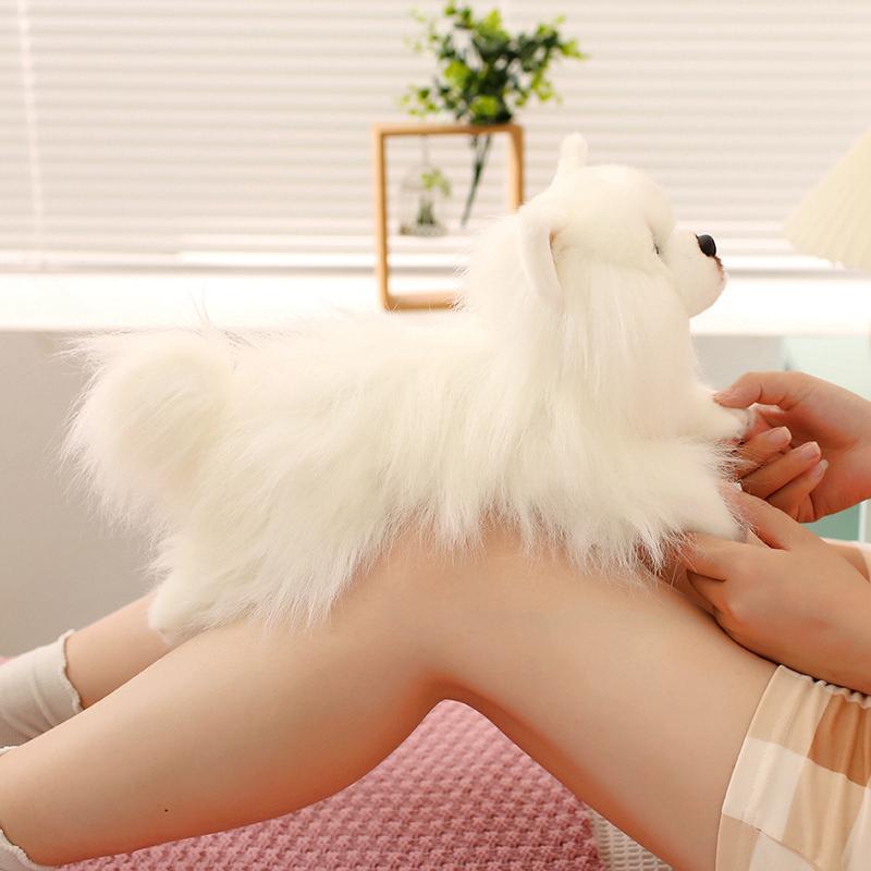 Simulation Pet Husky Corgi Plush Toy Cute Cartoon Animal Labrador Stuffed Doll Home Decor Gifts For Girl