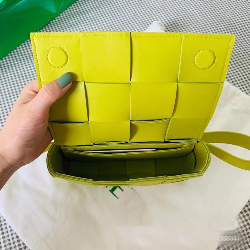 Woven small square bag niche design shoulder messenger bag fashionable versatile leather women's bag