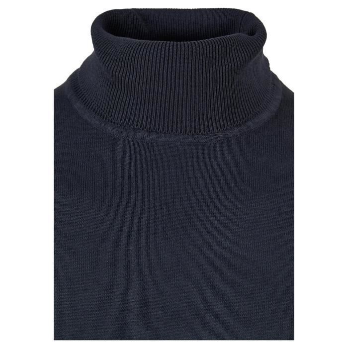 Pull Col Roulé - Urban Classics - Bleu Marine - Viscose Et Nylon - Coupe Ajustée - Confort Optimal