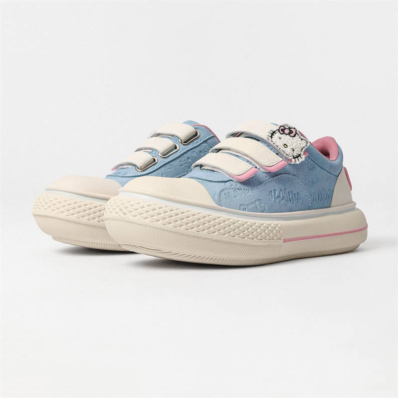 

Туфли с большой головой Hello Kitty женские весенне-осенние новые на толстой подошве с увеличением роста джинсовые парусиновые туфли повседневные женские 40 синий