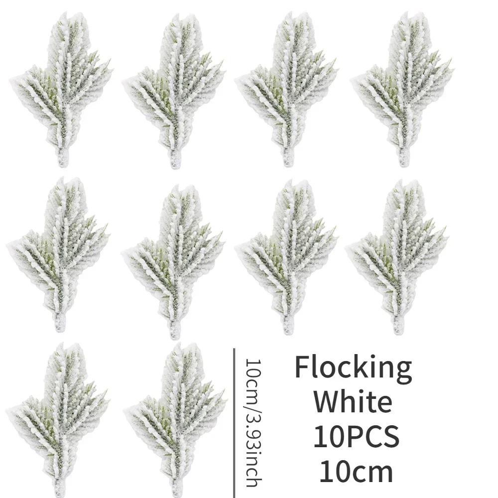 10/20 Pcs Artificial Plants Pine Branches Christmas Tree Accessories DIY New Year Party Decorations Xmas Ornaments Kids Gift